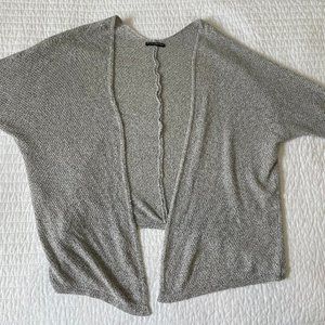 Brandy Melville Open Knit Long Sleeve Cardigan Light Gray